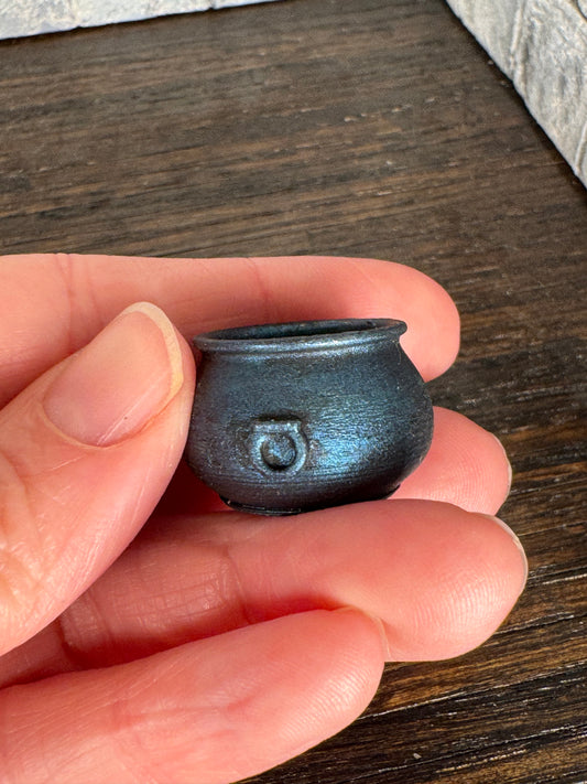 Blue Distressed Cauldron