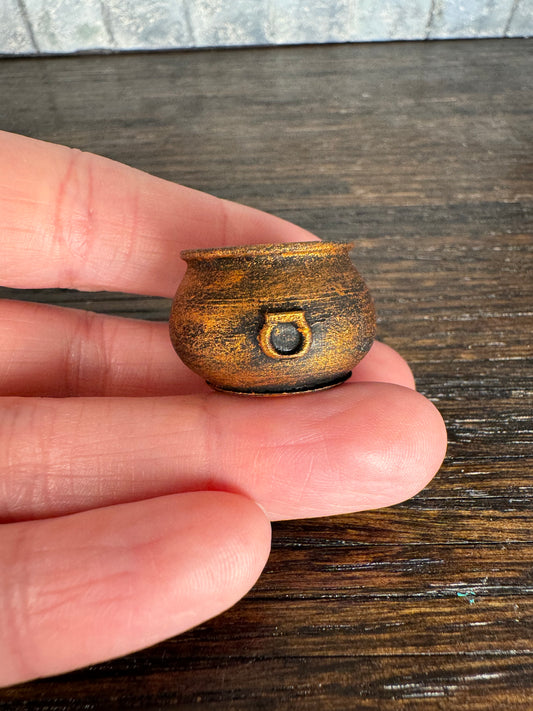 Orange Distressed Cauldron