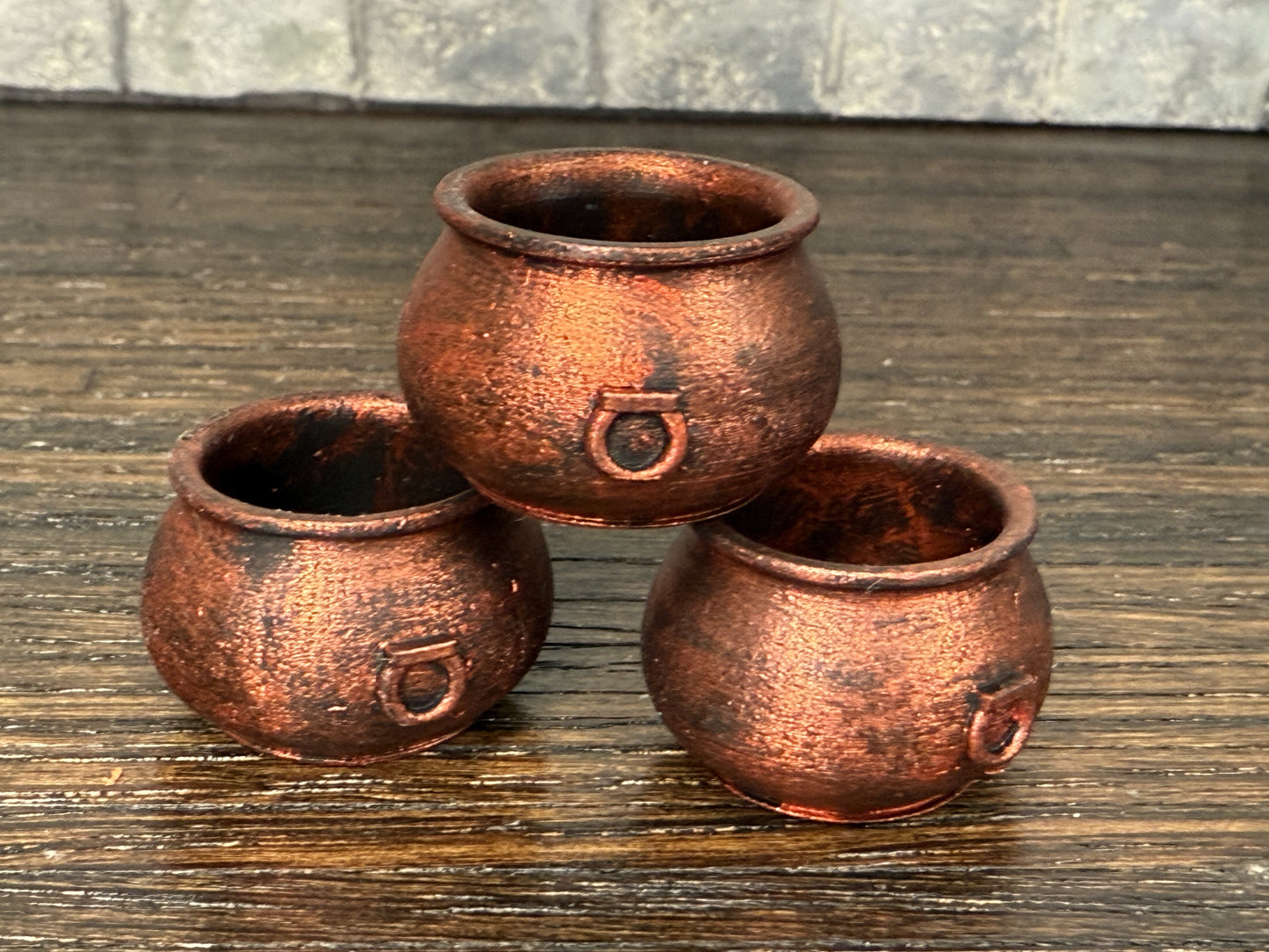 Red Distressed Cauldron