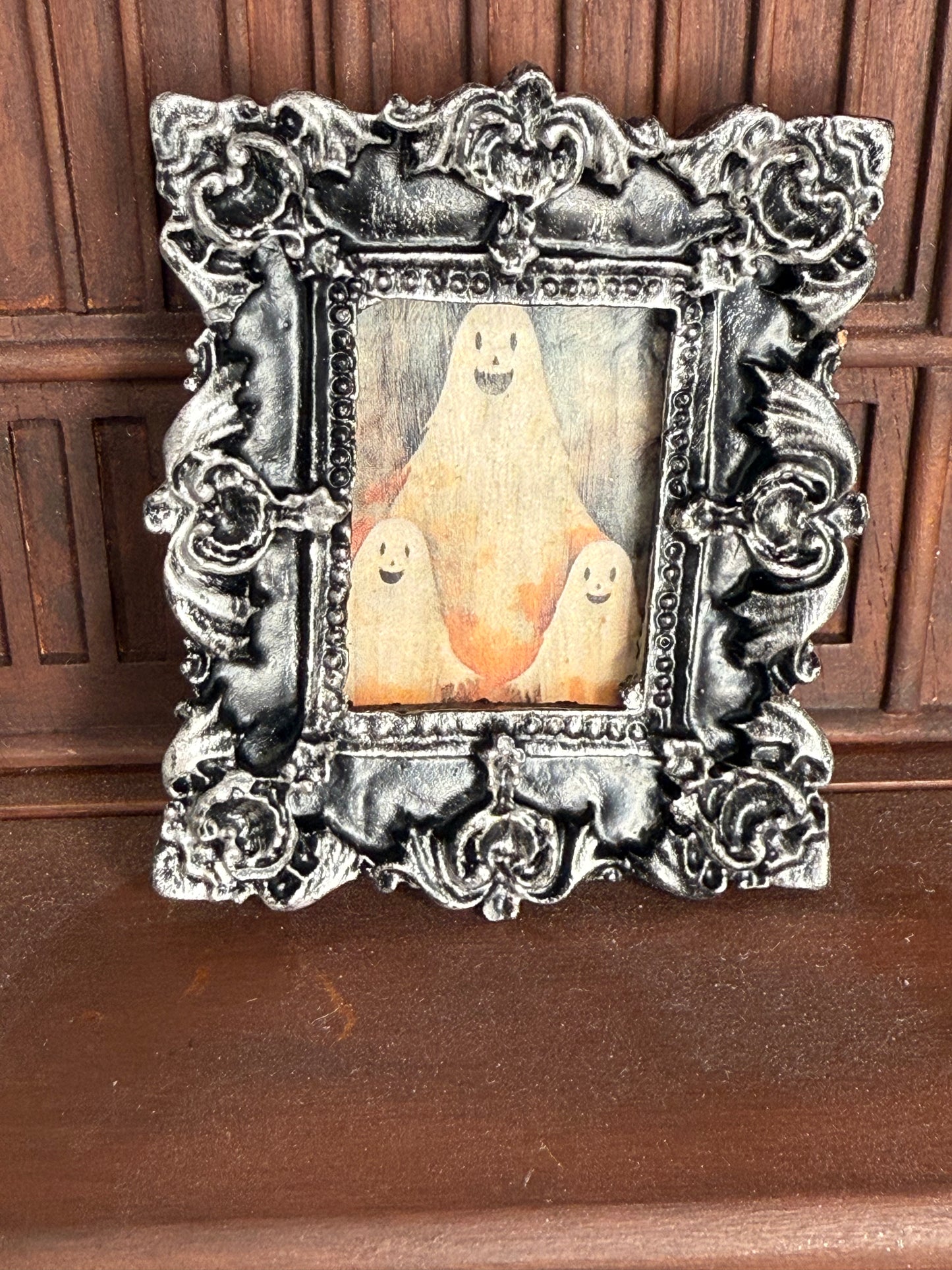 Cute Ghost Family Framed Printed Art - 1:12 Scale
