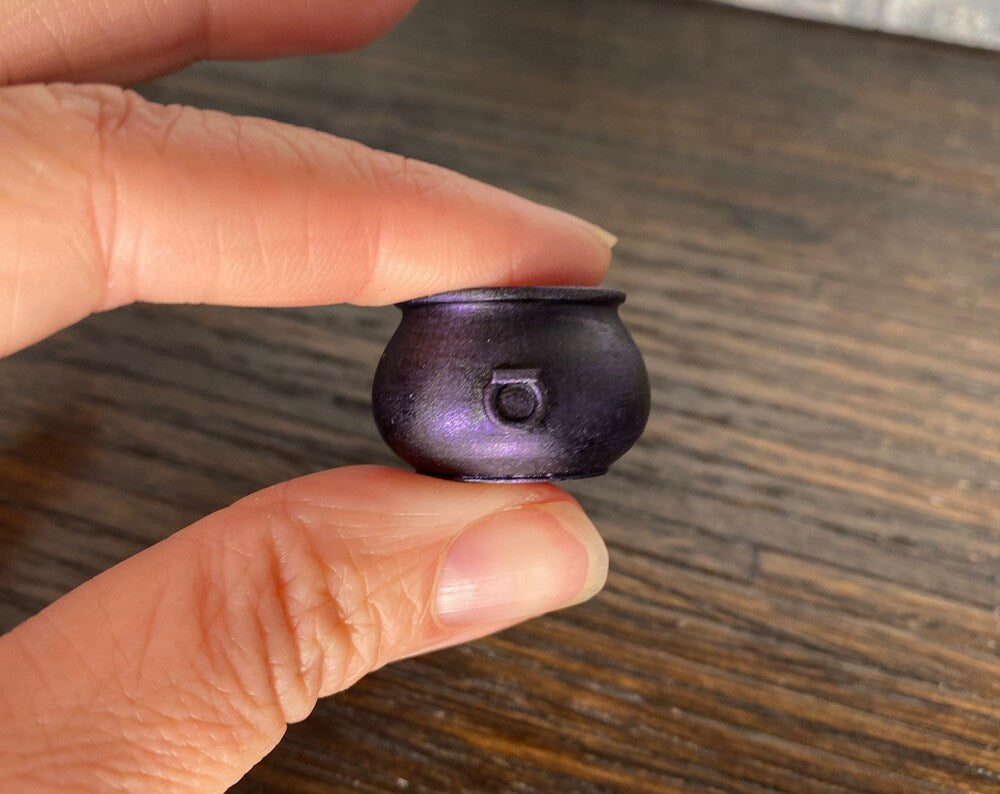 Purple Distressed Cauldron