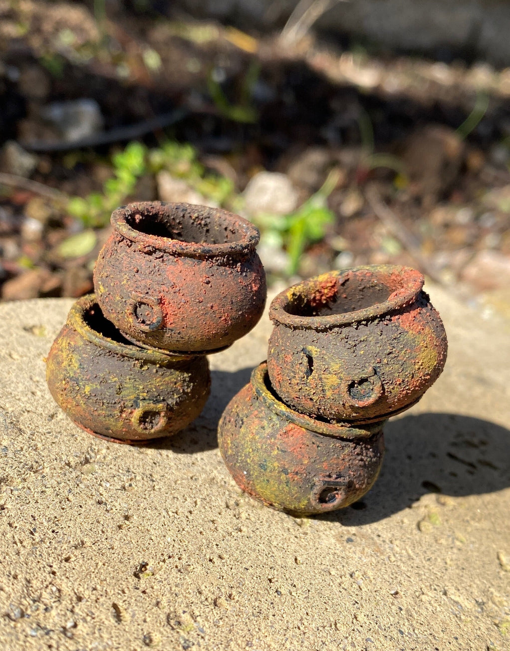 Rusted Distressed Cauldron