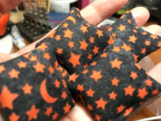 Orange Stars on Black Halloween Pillow - 1:12 Scalee