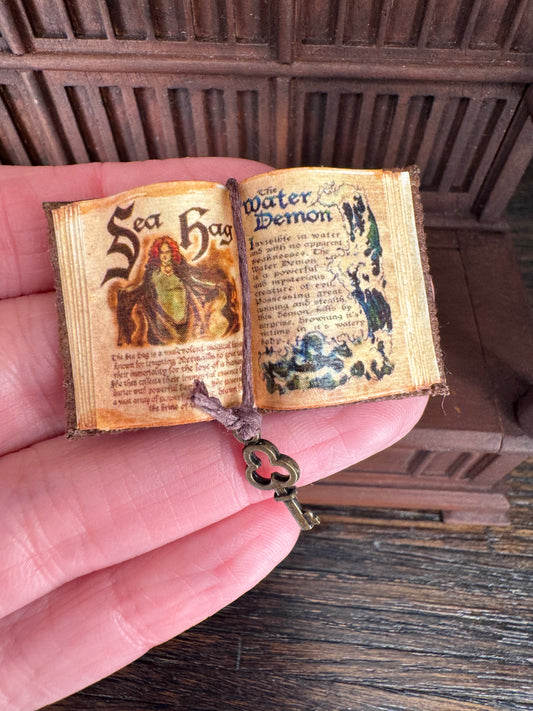 Book of Shadows Sea Hag and Water Demon Open Book - 1:12 Scale