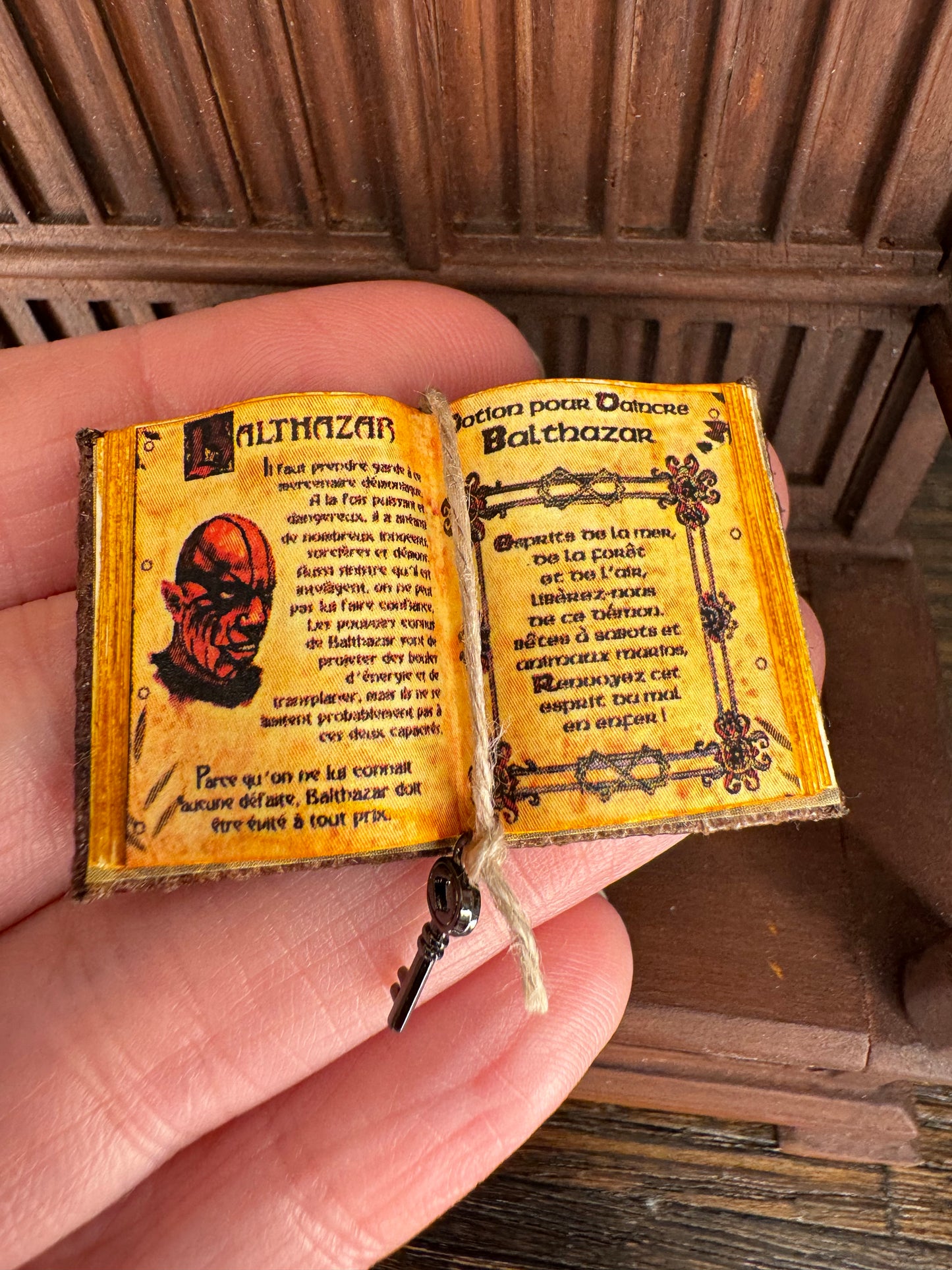Charmed Balthazar (Cole) Book of Shadows Open Book - 1:12 Scale