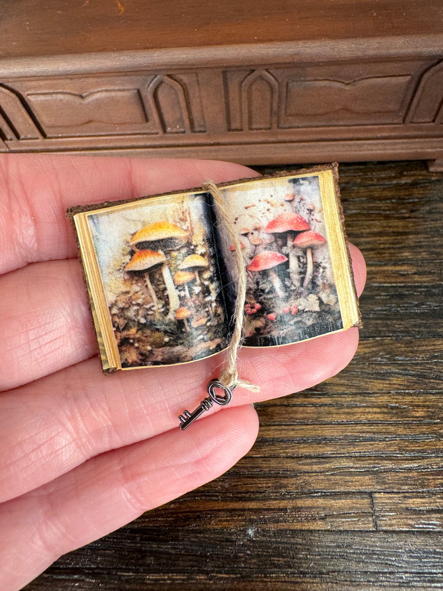 Red and Yellow Mushroom Open Book - 1:12 Scale