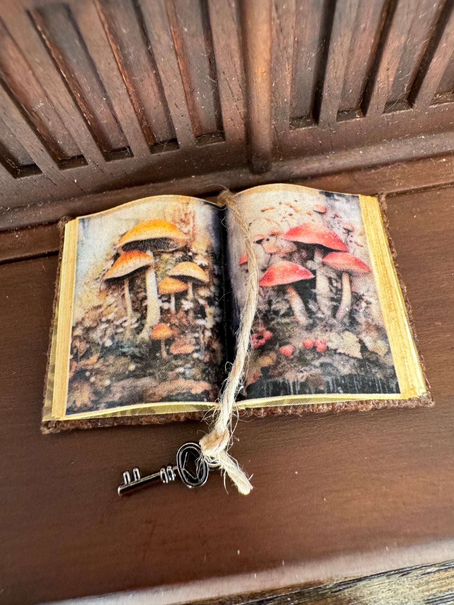 Red and Yellow Mushroom Open Book - 1:12 Scale