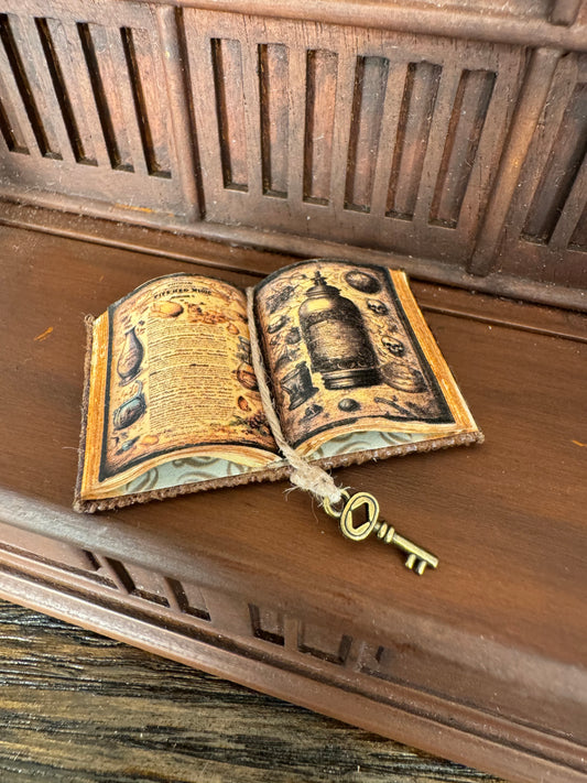 Spell Book of Potions and Ingredients Open Book - 1:12 Scale