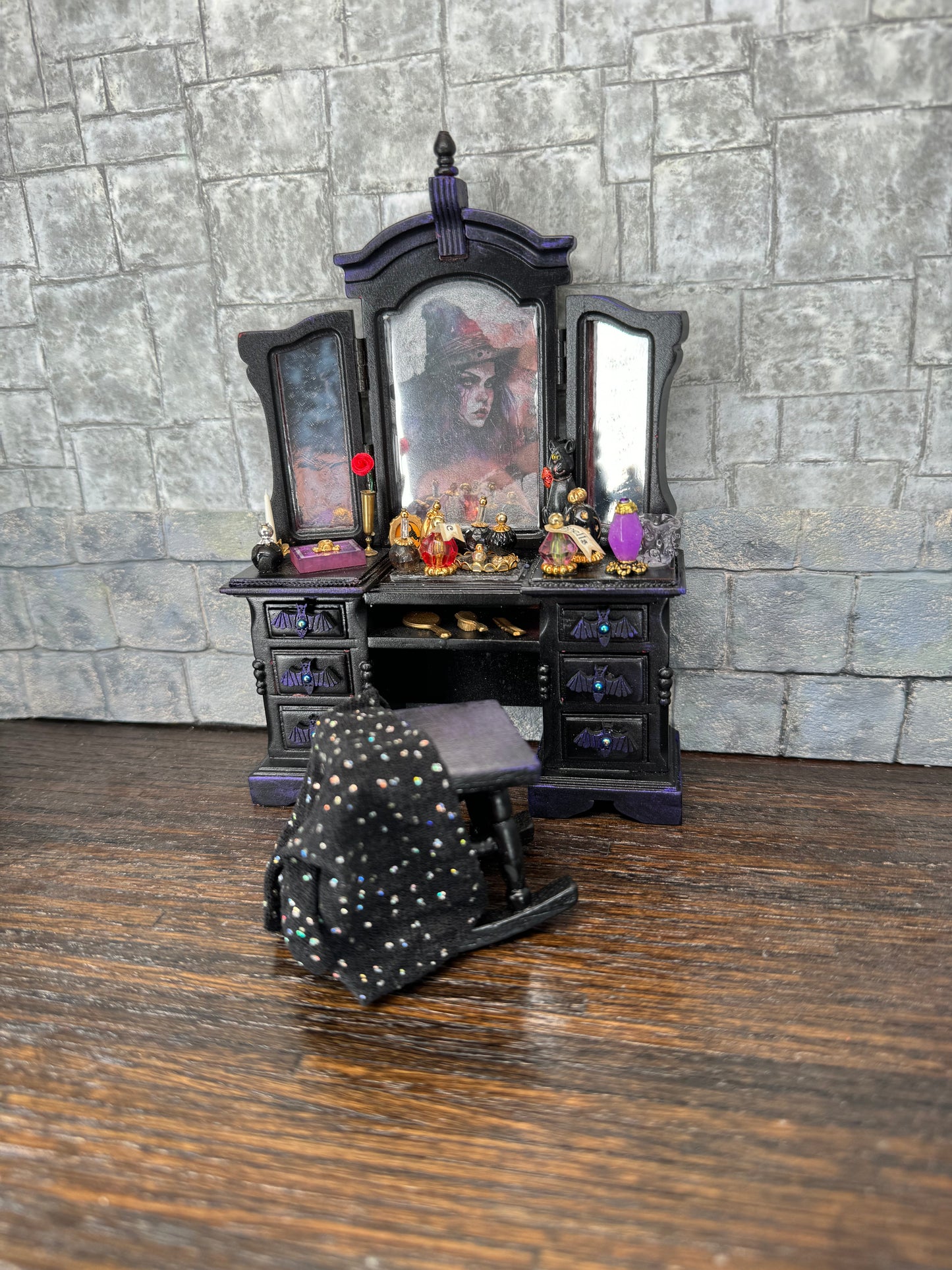 Purple Witch Vanity Set - 1:12 Scale