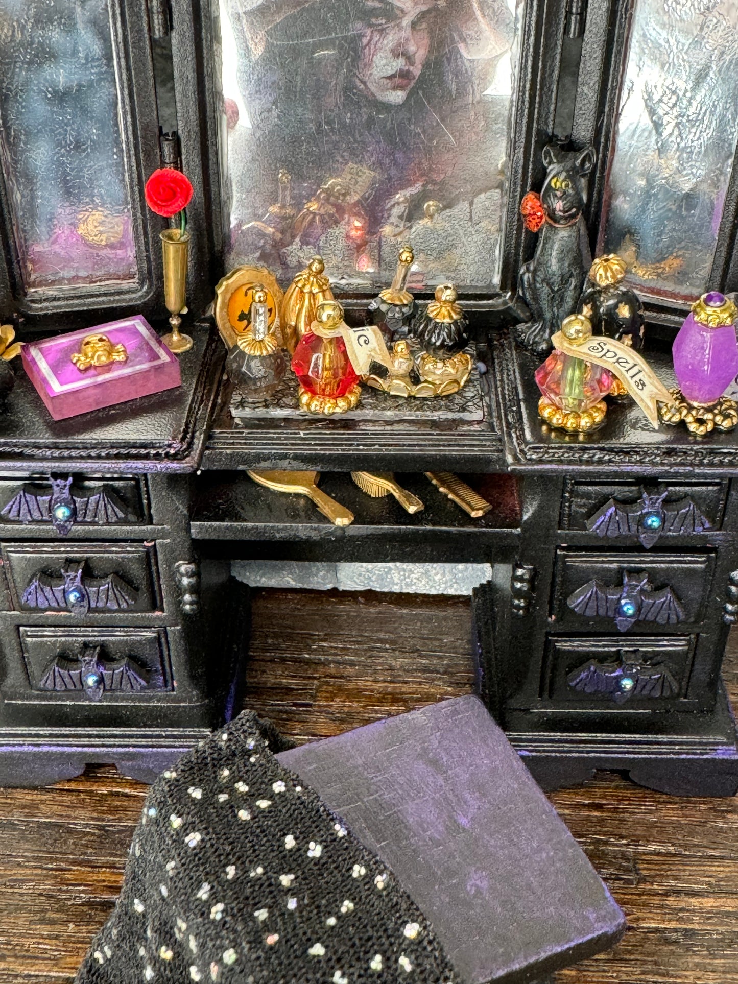Purple Witch Vanity Set - 1:12 Scale